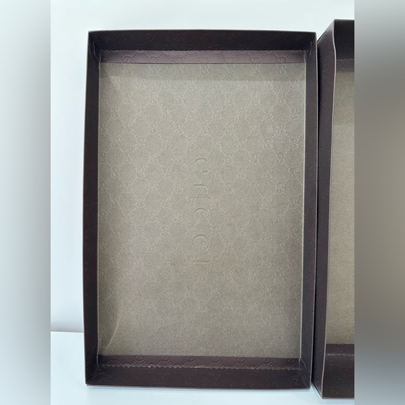 Gucci Brown Gift Box (with minor flows) & Ribbon| 15x9.75x2.75 inches - Picture 5 of 12